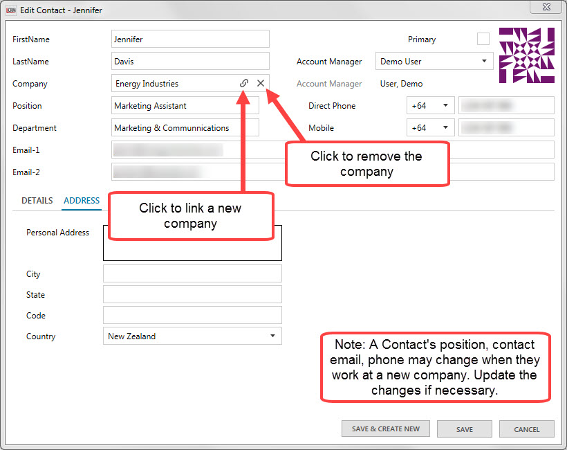 How to re-assign and merge contacts – Legrand CRM Knowledge Base